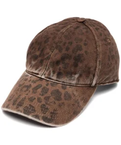 Golden Goose 'Leopard Baseball Cap'