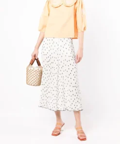 Rixo London 'Lianna' Embroidered Denim Blouse