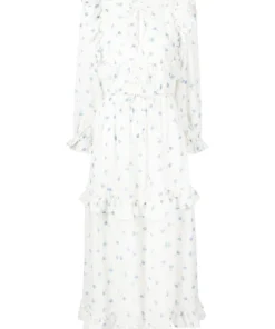 Stella Nova Clothing Light Blue 'Barbara' Tiered Midi Dress