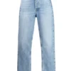 Agolde New In Light Blue 'Riley Crop High Rise Jeans’