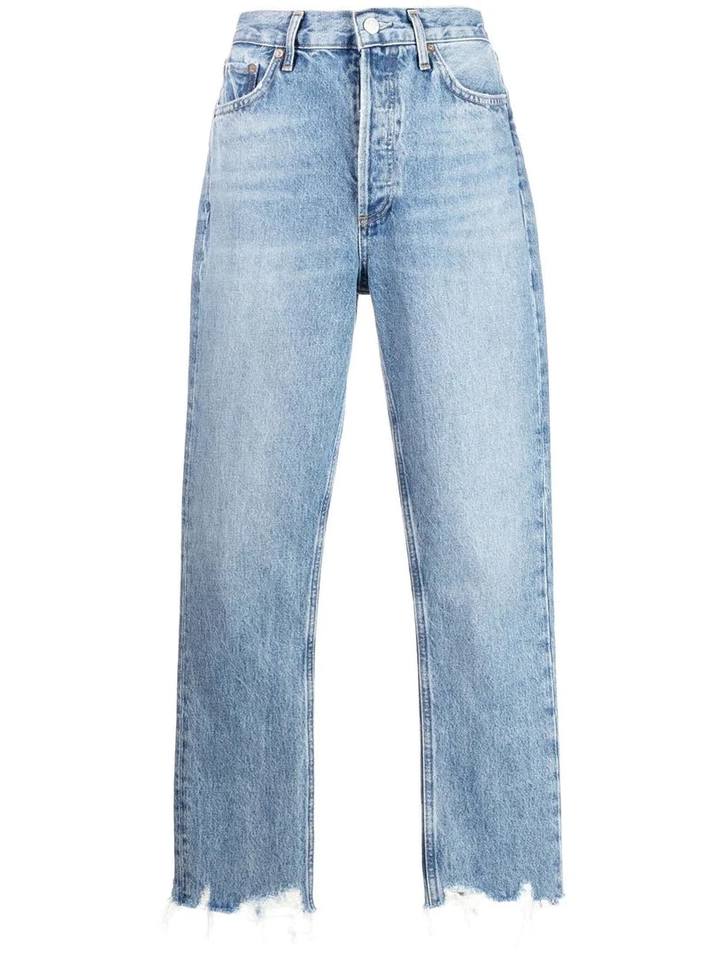 Agolde New In Light Blue 'Riley Crop High Rise Jeans’ 3 Agolde New In Light Blue 'Riley Crop High Rise Jeans’