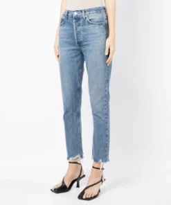Agolde New In Light Blue 'Riley Crop High Rise Jeans’ 9 Agolde New In Light Blue 'Riley Crop High Rise Jeans’