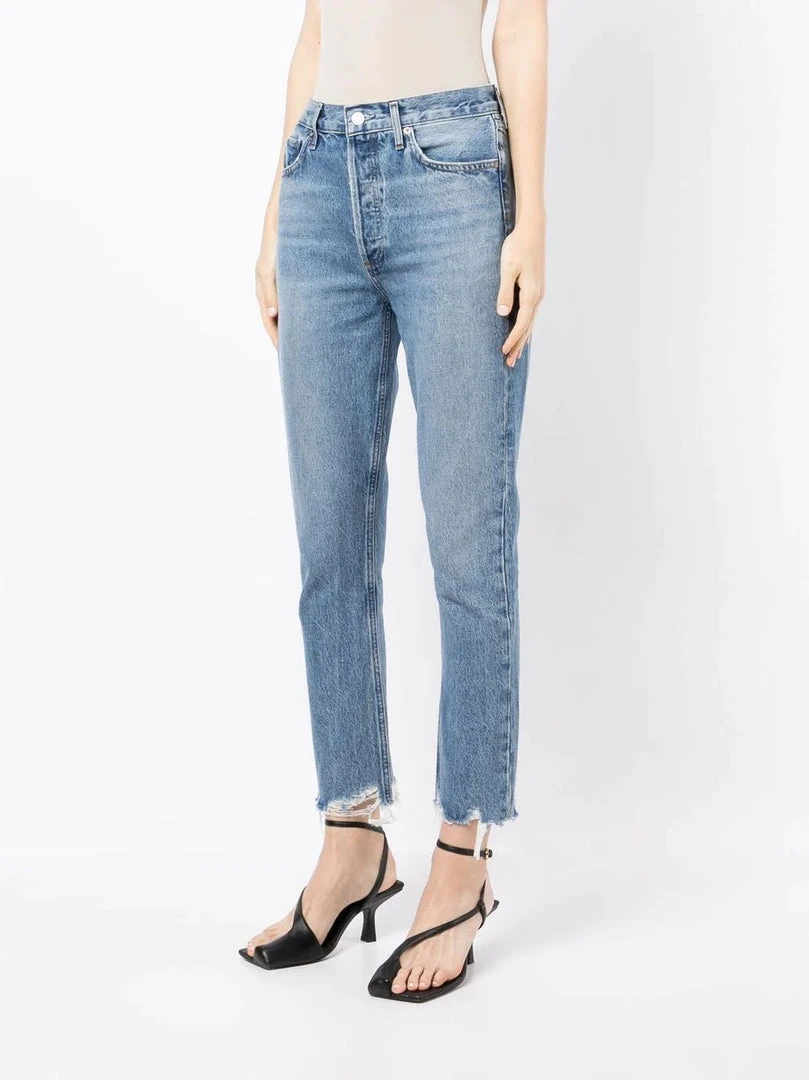 Agolde New In Light Blue 'Riley Crop High Rise Jeans’ 5 Agolde New In Light Blue 'Riley Crop High Rise Jeans’