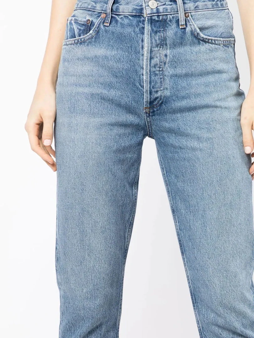 Agolde New In Light Blue 'Riley Crop High Rise Jeans’ 7 Agolde New In Light Blue 'Riley Crop High Rise Jeans’