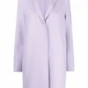 Harris Wharf London 'Lilac Single Breasted Midi Coat'