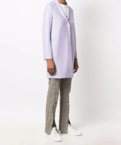 Harris Wharf London 'Lilac Single Breasted Midi Coat'