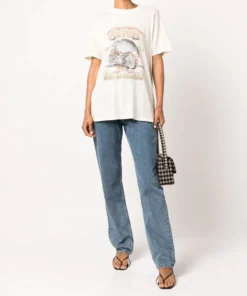 Anine Bing 'Lili' Distressed Biker T-shirt Clothing