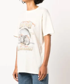 Anine Bing 'Lili' Distressed Biker T-shirt Clothing