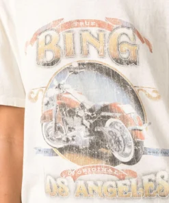 Anine Bing 'Lili' Distressed Biker T-shirt Clothing