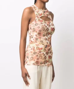 NANUSHKA 'Lio' Animal Print Top Clothing