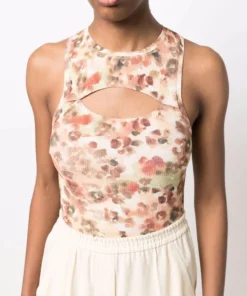 NANUSHKA 'Lio' Animal Print Top Clothing