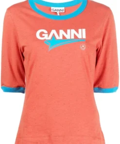 Ganni New In 'Logo Star T-shirt'