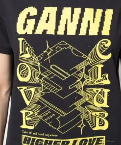 Ganni 'Love Club Logo Print T-shirt'