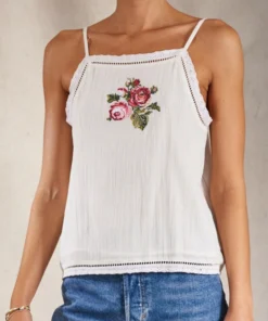 M.A.B.E Clothing ‘Greta’ Floral Embroidered Camisole
