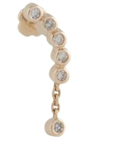 Maria Black Accessories 'Diamond Quadron Labret’ Earring