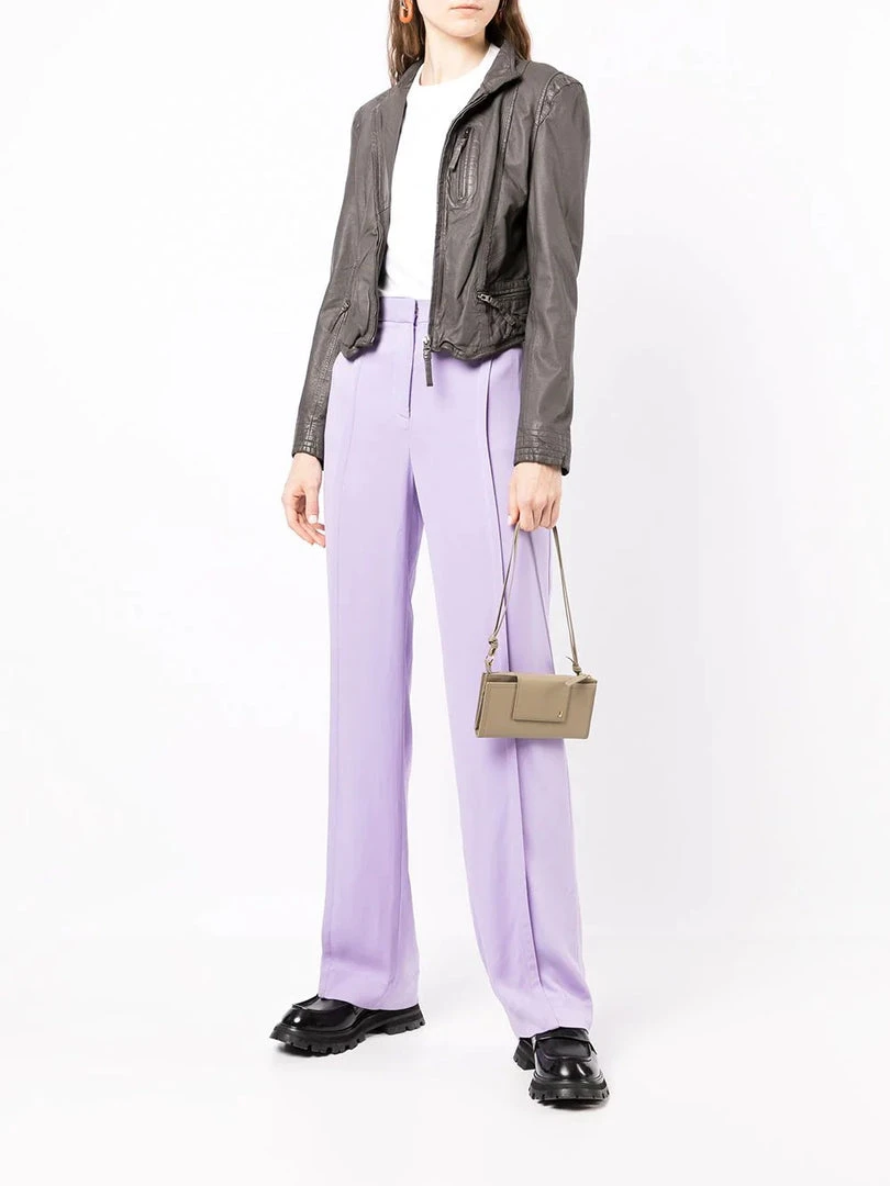 MDK Brown 'Rucy' Zipped Leather Jacket Clothing 4 MDK Brown 'Rucy' Zipped Leather Jacket Clothing