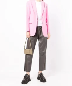 MDK Brown 'Iris' Leather Trousers Clothing