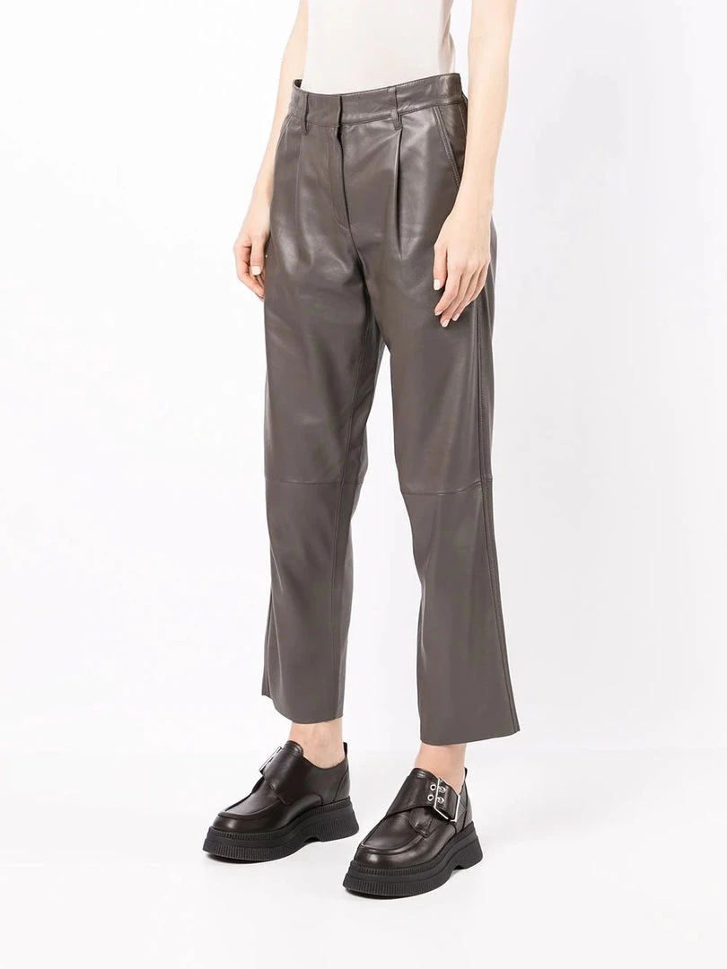 MDK Brown 'Iris' Leather Trousers Clothing 5 MDK Brown 'Iris' Leather Trousers Clothing