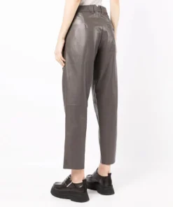 MDK Brown 'Iris' Leather Trousers Clothing 10 MDK Brown 'Iris' Leather Trousers Clothing