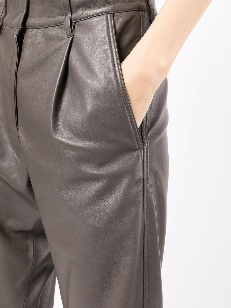 MDK Brown 'Iris' Leather Trousers Clothing 7 MDK Brown 'Iris' Leather Trousers Clothing