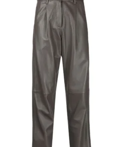 MDK Brown 'Iris' Leather Trousers Clothing