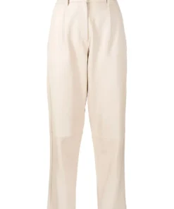 MDK Cream 'Iris' Leather Trousers