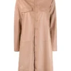 MDK Nude Oversized 'Nanna' Leather Shirt Dress Clothing