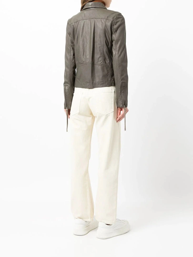 MDK 'Dusty Green Seattle Thin Leather Jacket' Clothing 6 MDK 'Dusty Green Seattle Thin Leather Jacket' Clothing