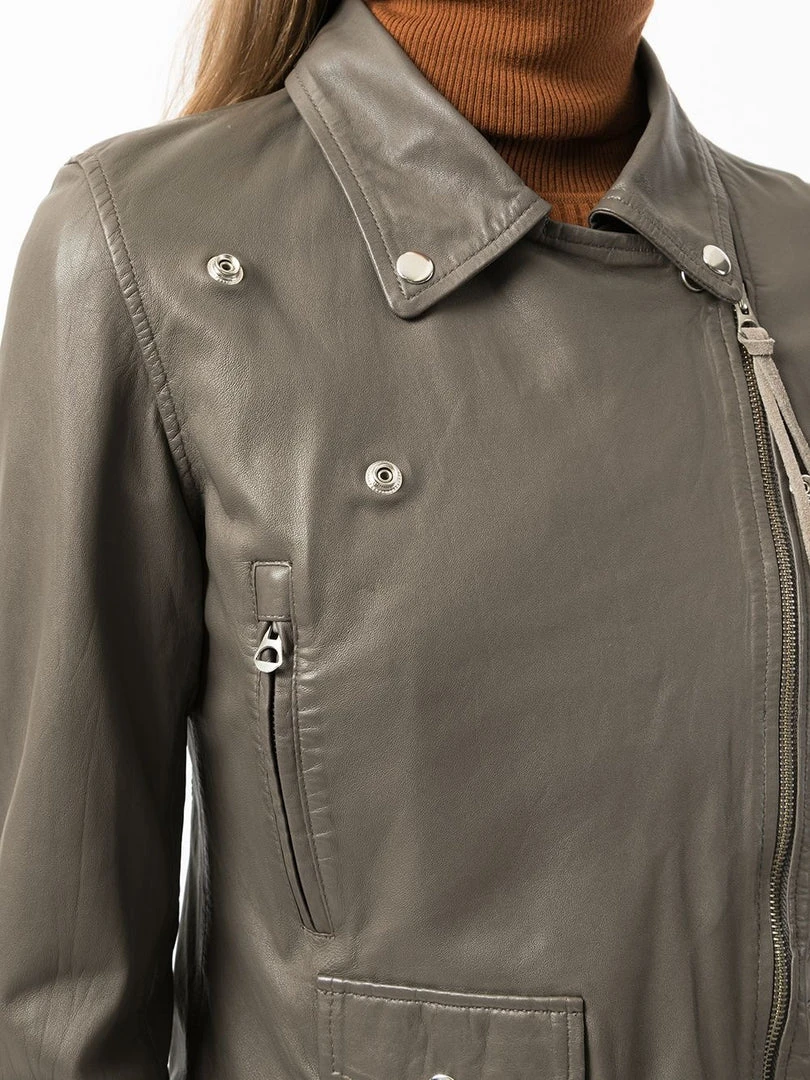 MDK 'Dusty Green Seattle Thin Leather Jacket' Clothing 7 MDK 'Dusty Green Seattle Thin Leather Jacket' Clothing