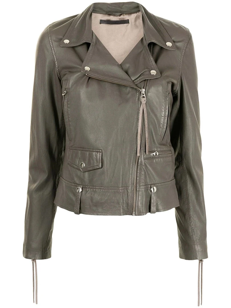 MDK 'Dusty Green Seattle Thin Leather Jacket' Clothing 3 MDK 'Dusty Green Seattle Thin Leather Jacket' Clothing
