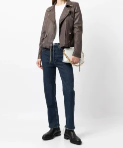 MDK Brown 'Seattle Thin Leather Jacket' Clothing