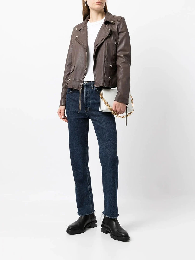 MDK Brown 'Seattle Thin Leather Jacket' Clothing 4 MDK Brown 'Seattle Thin Leather Jacket' Clothing