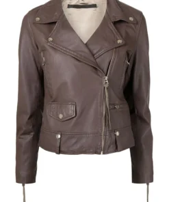 MDK Brown 'Seattle Thin Leather Jacket' Clothing