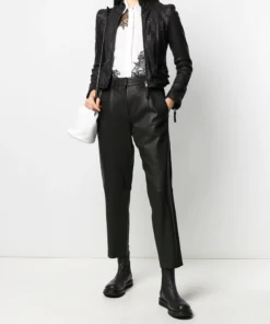 MDK Clothing Black 'Rucy' Zipped Leather Jacket