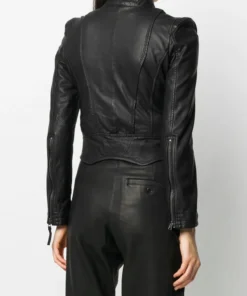 MDK Clothing Black 'Rucy' Zipped Leather Jacket 10 MDK Clothing Black 'Rucy' Zipped Leather Jacket