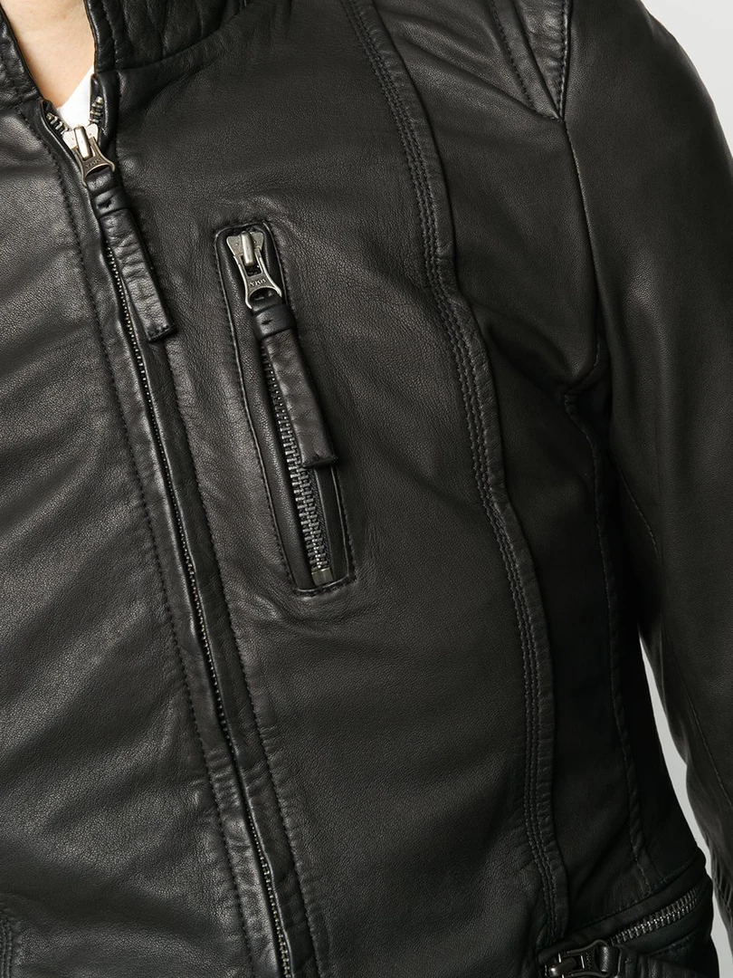 MDK Clothing Black 'Rucy' Zipped Leather Jacket 7 MDK Clothing Black 'Rucy' Zipped Leather Jacket
