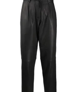 MDK Black 'Iris' Leather Trousers Clothing