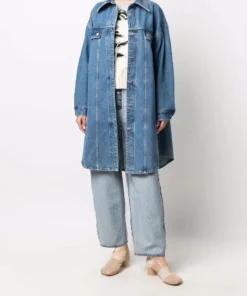 MM6 By Maison Margiela Clothing ‘Oversized Reversible Long Denim Jacket’