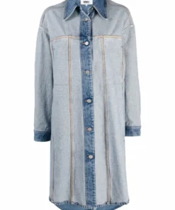 MM6 By Maison Margiela Clothing ‘Oversized Reversible Long Denim Jacket’