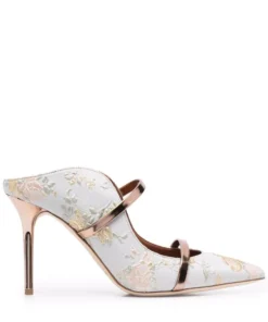 'Malone Souliers X Bridgerton Maureen 85 Jacquard Mules'