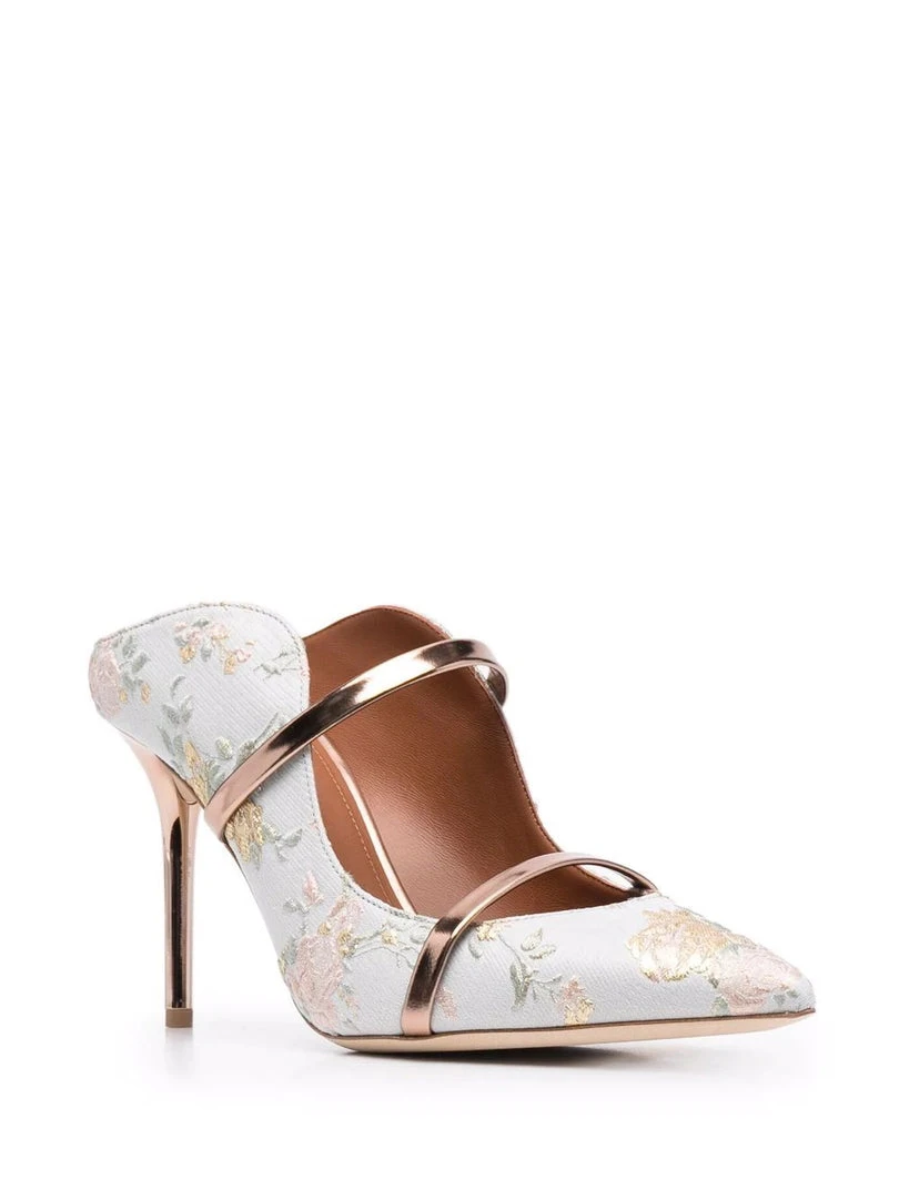'Malone Souliers X Bridgerton Maureen 85 Jacquard Mules' 4 'Malone Souliers X Bridgerton Maureen 85 Jacquard Mules'