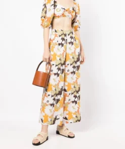 Faithfull The Brand 'Malta' Wide Leg Floral Trousers