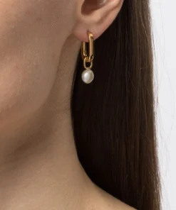 Maria Black Gold 'Savoy Huggie' Earring Accessories