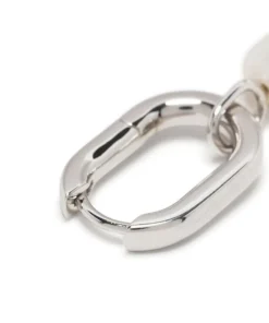 Maria Black Silver 'Savoy Huggie' Earring