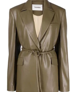 NANUSHKA 'Mariko' Tie Up Leather Blazer Clothing