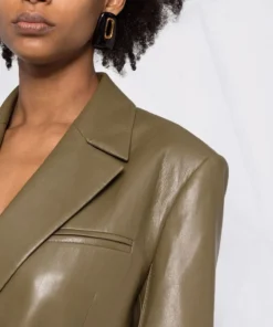 NANUSHKA 'Mariko' Tie Up Leather Blazer Clothing