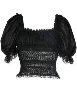 Charo Ruiz Black 'Martha' Lace Top