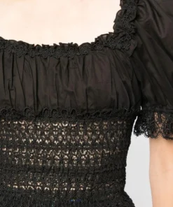 Charo Ruiz Black 'Martha' Lace Top