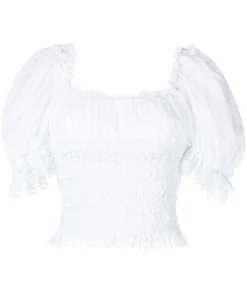 Charo Ruiz Tops'Martha' Lace Top White