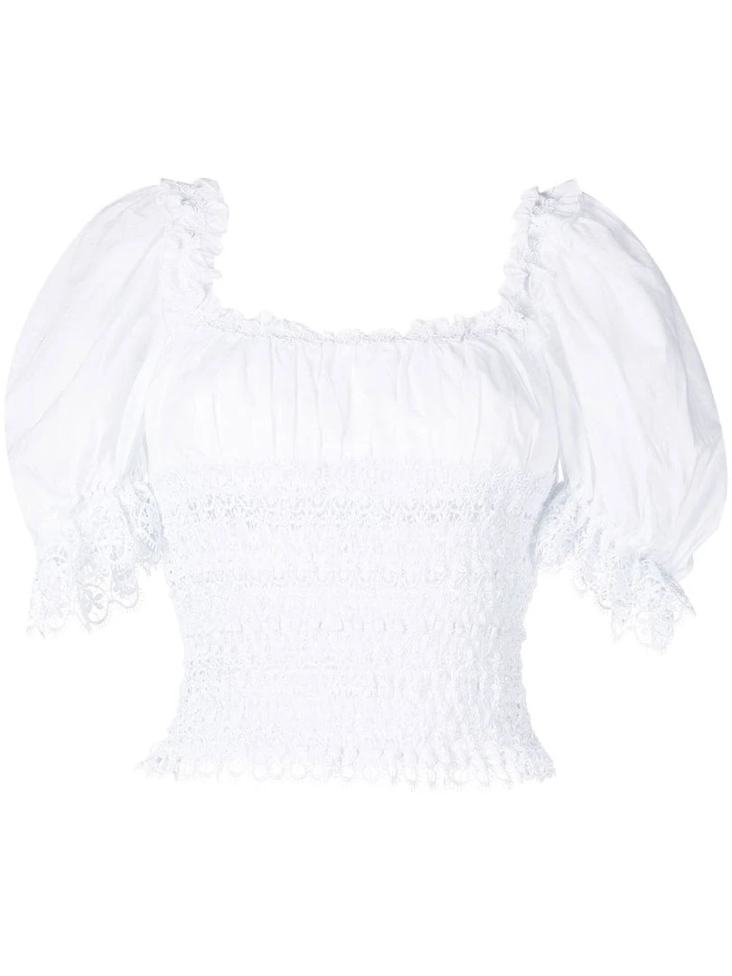 Charo Ruiz Tops 'Martha' Lace Top White 3 Charo Ruiz Tops 'Martha' Lace Top White